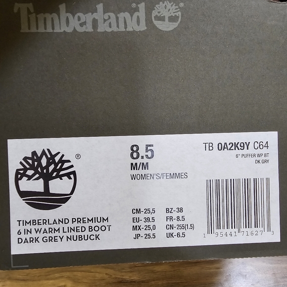 Timberland® Premium 6- Inch Waterproof Puffer Boot, US 8.5 - Picture 8 of 9